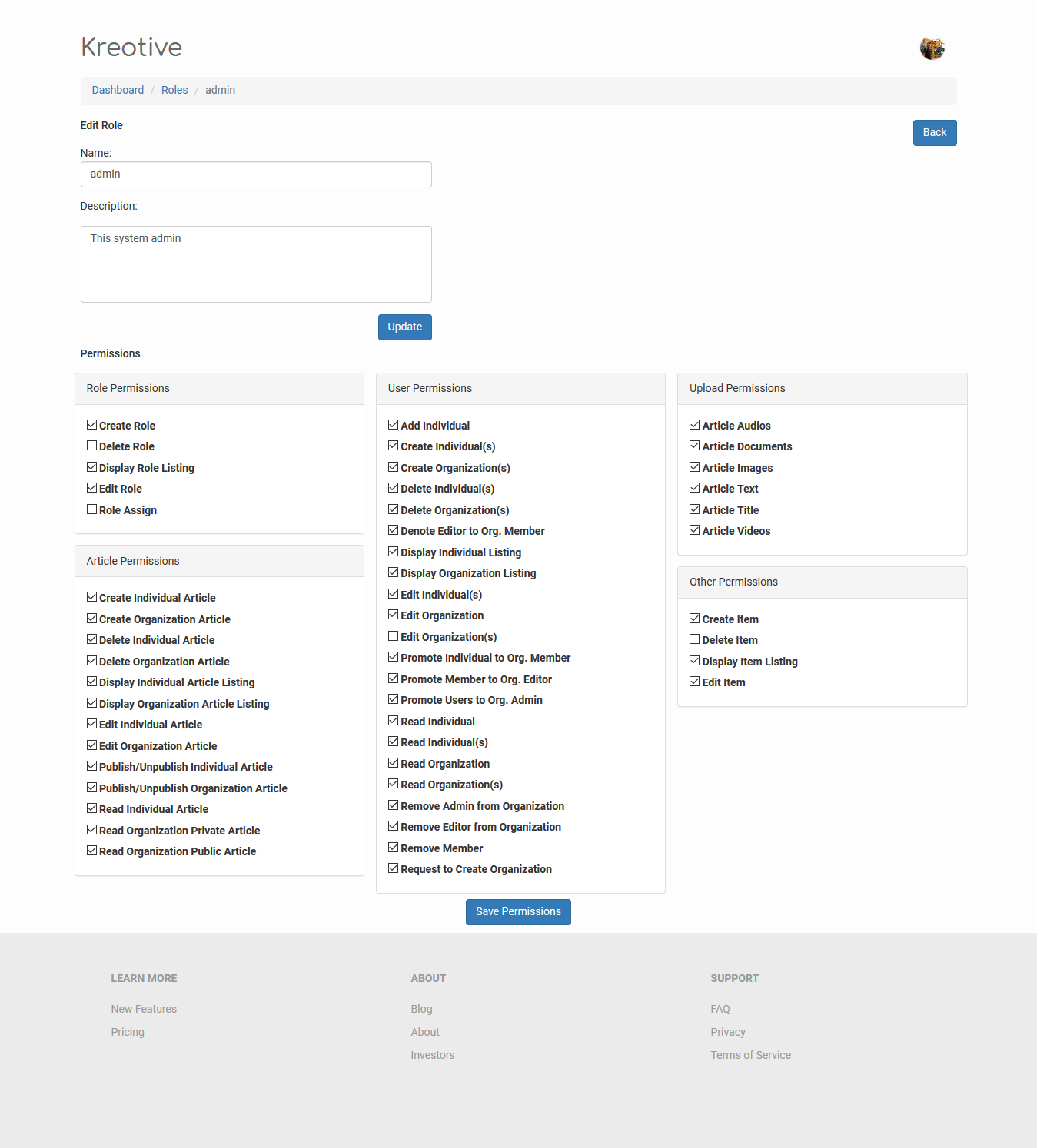 Kreotive: Group-wise micro-blogging application on Laravel framework